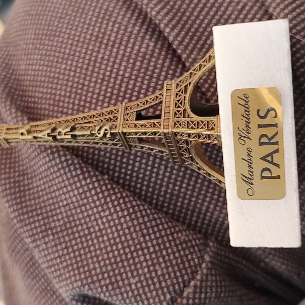 Sold Excellent preownedcondition MetalEifel tower Parisstatuemarblebase souvenir